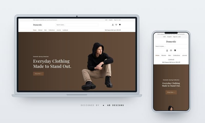 Domestic — E-commerce HTML Website Template